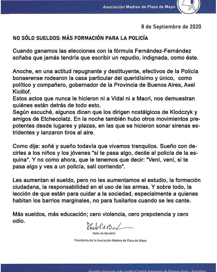 comunicado Hebe