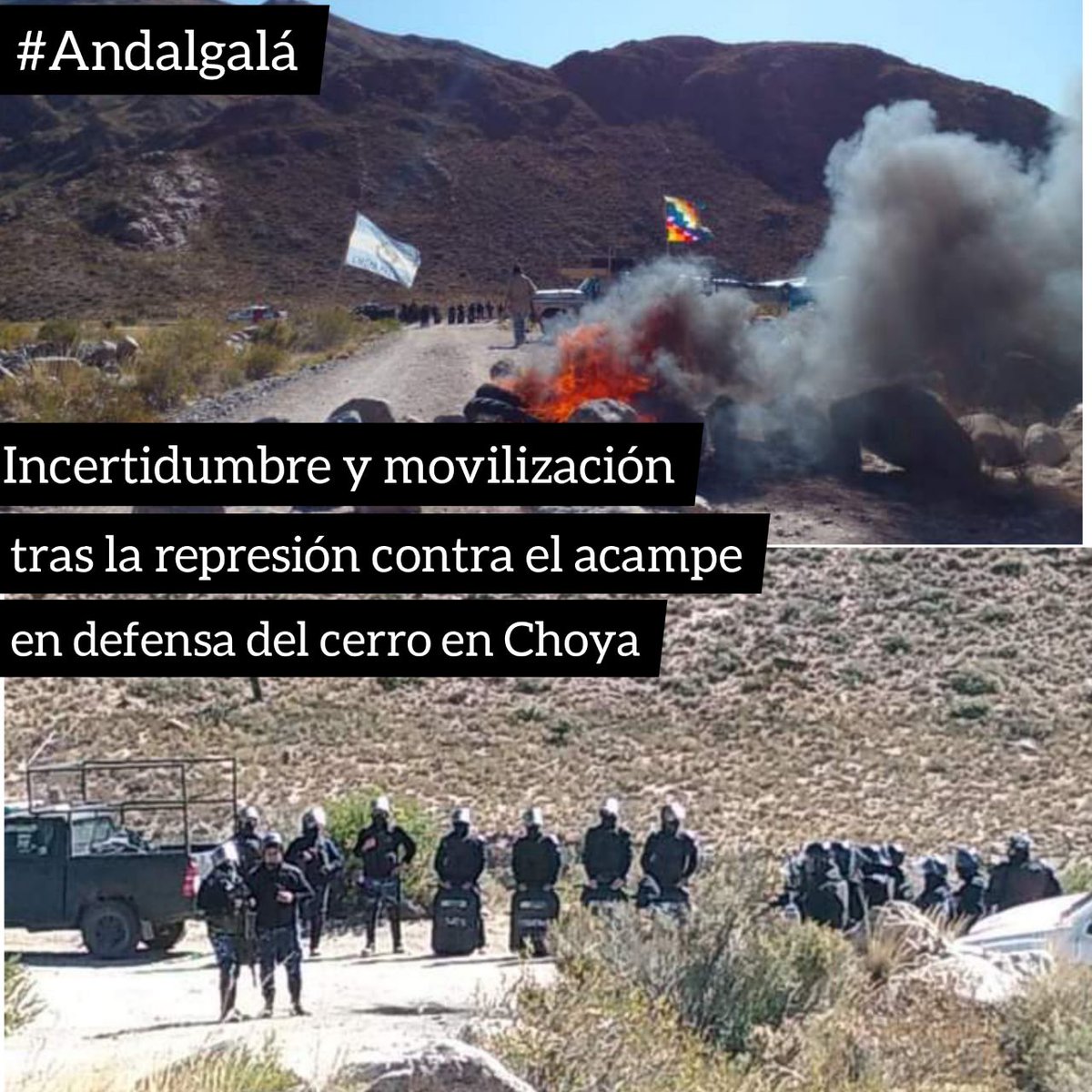 represion en choya