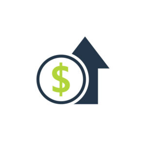 Cost rising icon. Clipart image isolated on white background