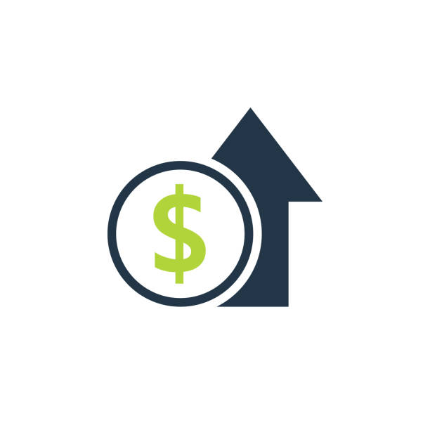 Cost rising icon. Clipart image isolated on white background
