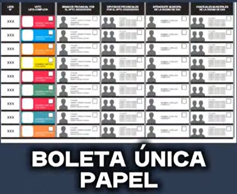 boleta unica papel
