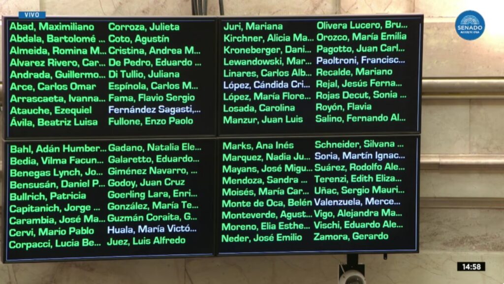 senado votan